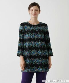 Leilian / レリアン カットソー | フラワーボーダーブラウス