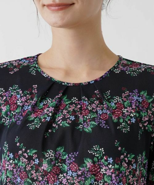 Leilian / レリアン カットソー | フラワーボーダーブラウス | 詳細10