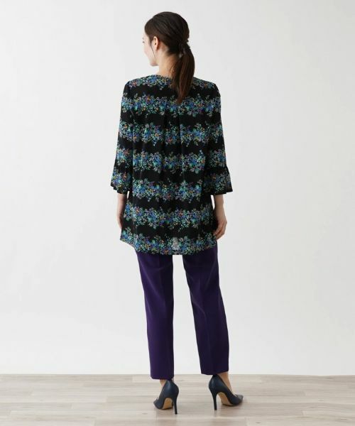 Leilian / レリアン カットソー | フラワーボーダーブラウス | 詳細3