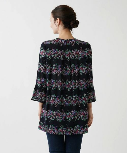 Leilian / レリアン カットソー | フラワーボーダーブラウス | 詳細9