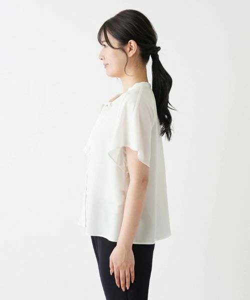 Leilian / レリアン シャツ・ブラウス | ボウタイ半袖シフォンブラウス | 詳細5