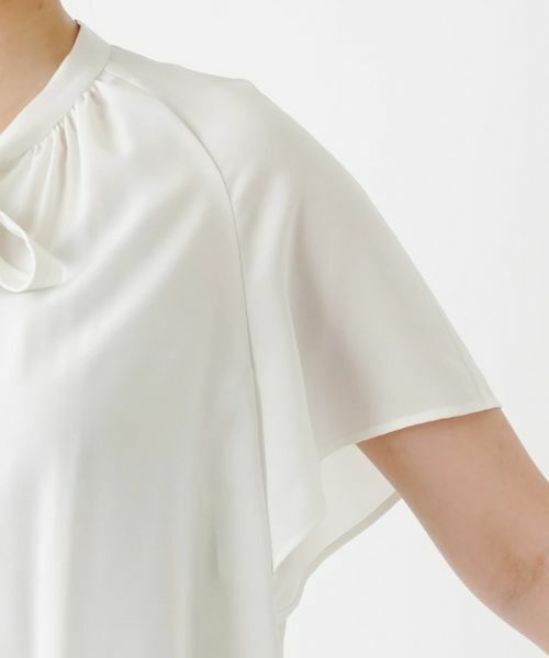 Leilian / レリアン シャツ・ブラウス | ボウタイ半袖シフォンブラウス | 詳細9