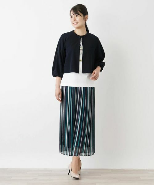 Leilian / レリアン テーラードジャケット | 【きれいめ】洗えるノーカラージャケット【Leilian WHITE LABEL】 | 詳細1