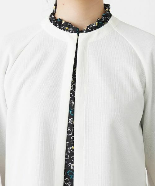 Leilian / レリアン テーラードジャケット | 【きれいめ】洗えるノーカラージャケット【Leilian WHITE LABEL】 | 詳細10