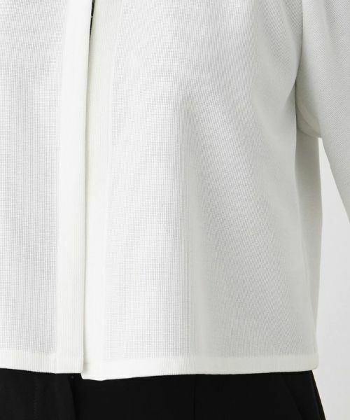 Leilian / レリアン テーラードジャケット | 【きれいめ】洗えるノーカラージャケット【Leilian WHITE LABEL】 | 詳細15