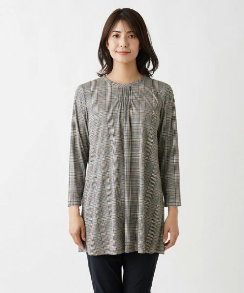 Leilian / レリアン カットソー | グレンチェックカットソー | 詳細4
