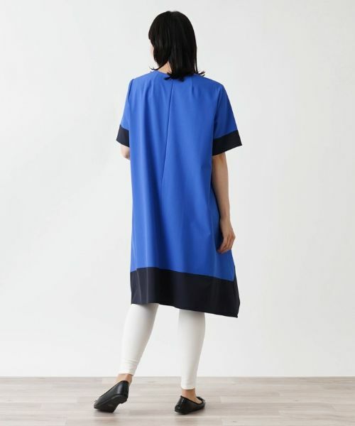 Leilian / レリアン シャツ・ブラウス | バイカラー半袖チュニックブラウス | 詳細2