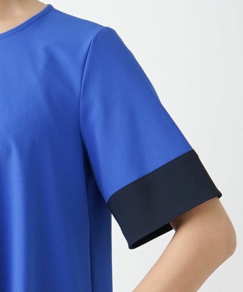 Leilian / レリアン シャツ・ブラウス | バイカラー半袖チュニックブラウス | 詳細8