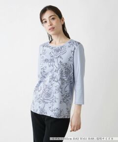 Leilian / レリアン カットソー | フラワー柄カットソー【ROCHAS Premiere】