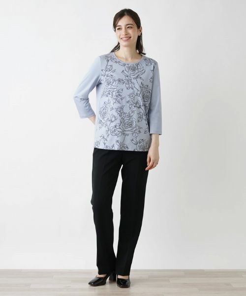 Leilian / レリアン カットソー | フラワー柄カットソー【ROCHAS Premiere】 | 詳細1