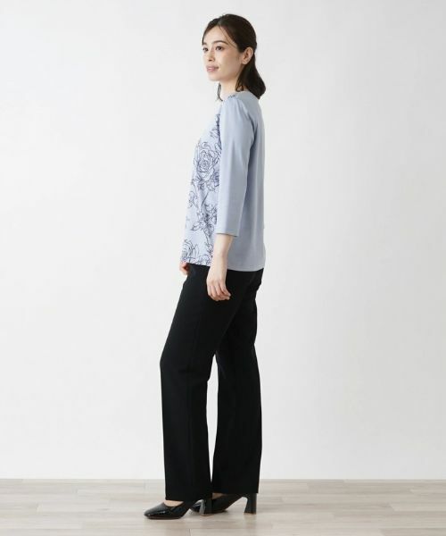 Leilian / レリアン カットソー | フラワー柄カットソー【ROCHAS Premiere】 | 詳細2