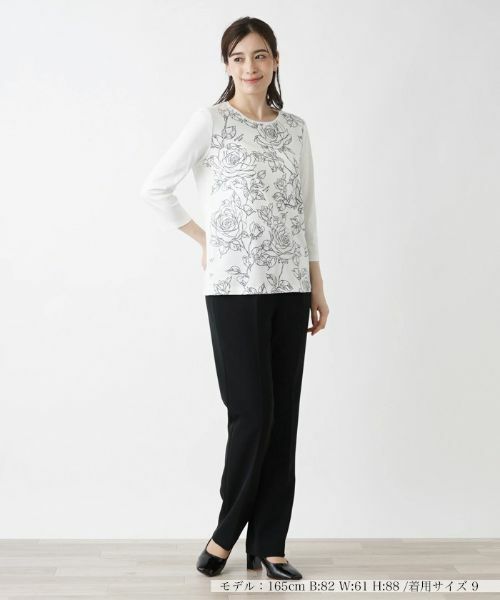 Leilian / レリアン カットソー | フラワー柄カットソー【ROCHAS Premiere】 | 詳細5