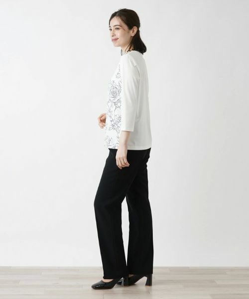 Leilian / レリアン カットソー | フラワー柄カットソー【ROCHAS Premiere】 | 詳細6