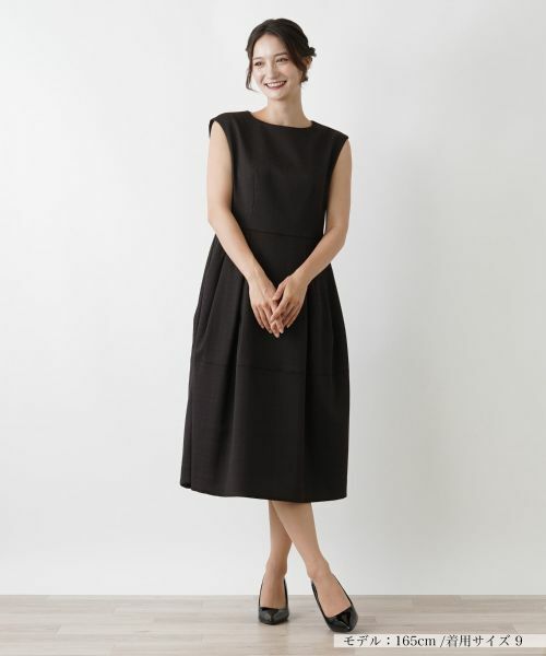 Leilian / レリアン ドレス | 幾何学模様ノースリーブワンピース | 詳細1