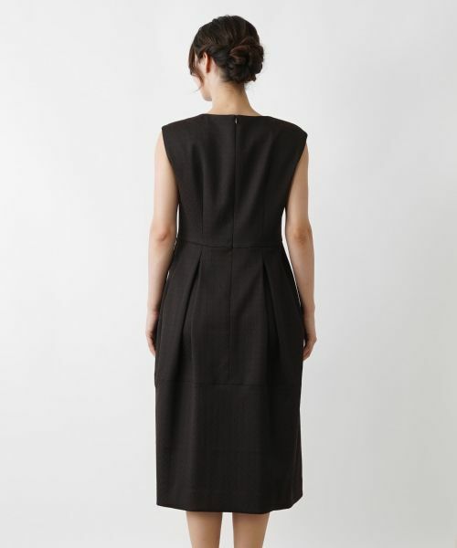 Leilian / レリアン ドレス | 幾何学模様ノースリーブワンピース | 詳細6