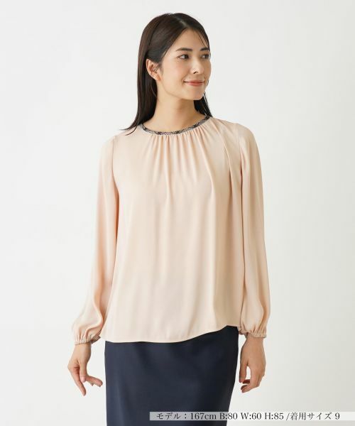 Leilian/レリアン ブラウス ベビーピンク 11(L)