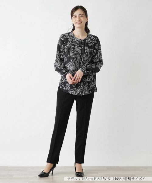 Leilian / レリアン シャツ・ブラウス | ノーカラーブラウス【ROCHAS Premiere】 | 詳細1