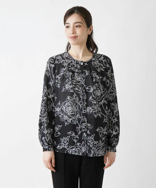 Leilian / レリアン シャツ・ブラウス | ノーカラーブラウス【ROCHAS Premiere】 | 詳細4