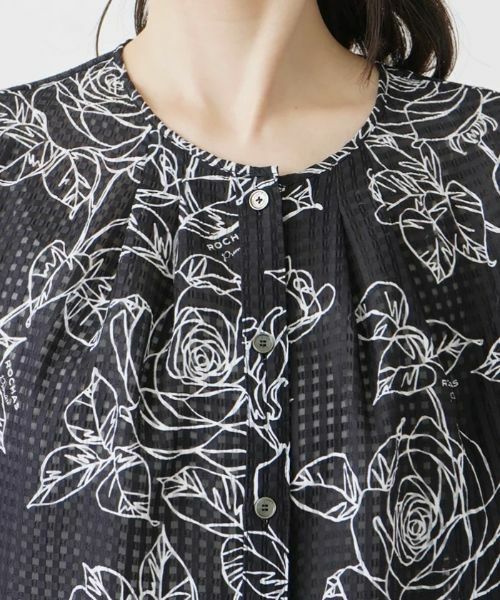 Leilian / レリアン シャツ・ブラウス | ノーカラーブラウス【ROCHAS Premiere】 | 詳細7