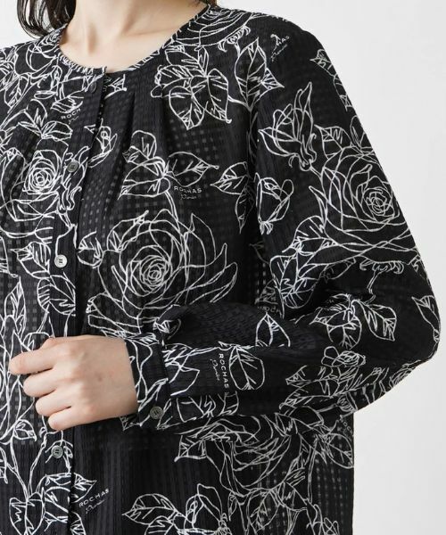 Leilian / レリアン シャツ・ブラウス | ノーカラーブラウス【ROCHAS Premiere】 | 詳細9