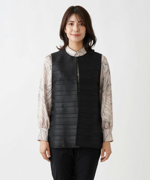 Leilian / レリアン テーラードジャケット | ミディ丈ベスト【ROCHAS Premiere】 | 詳細4