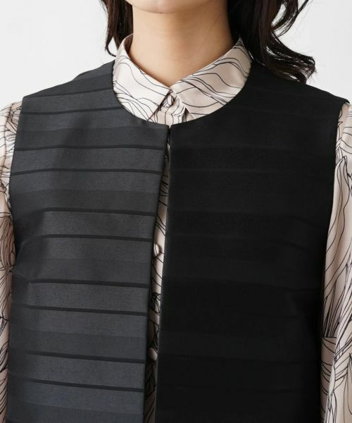 Leilian / レリアン テーラードジャケット | ミディ丈ベスト【ROCHAS Premiere】 | 詳細7