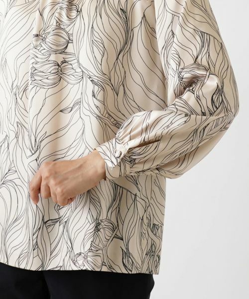 Leilian / レリアン シャツ・ブラウス | フラワーデザインブラウス【ROCHAS Premiere】 | 詳細9