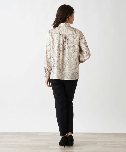 Leilian / レリアン シャツ・ブラウス | フラワーデザインボウタイブラウス【ROCHAS Premiere】 | 詳細3