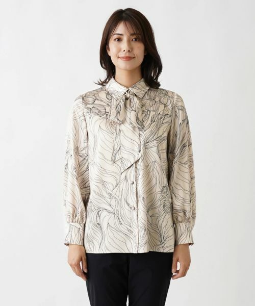 Leilian / レリアン シャツ・ブラウス | フラワーデザインボウタイブラウス【ROCHAS Premiere】 | 詳細5