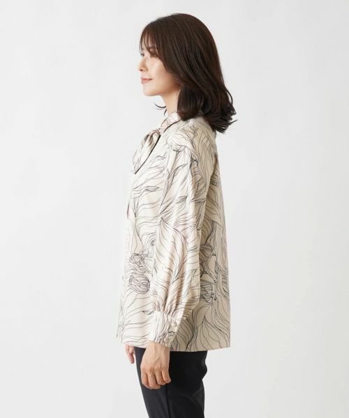 Leilian / レリアン シャツ・ブラウス | フラワーデザインボウタイブラウス【ROCHAS Premiere】 | 詳細6