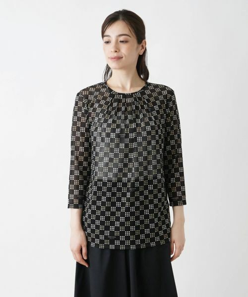 Leilian / レリアン カットソー | 総柄プルオーバー【ROCHAS Premiere】 | 詳細4