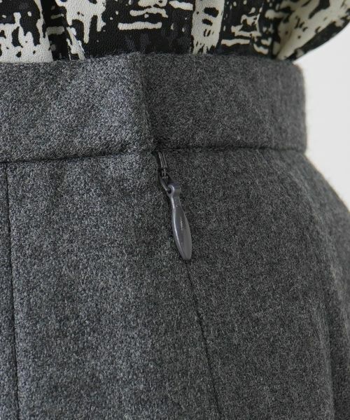 Leilian / レリアン ミニ・ひざ丈スカート | ウールジョーゼットフレアスカート | 詳細4