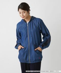 Leilian / レリアン カーディガン・ボレロ | 異素材ドッキングパーカー【MUSE BY ROCHAS Premiere】