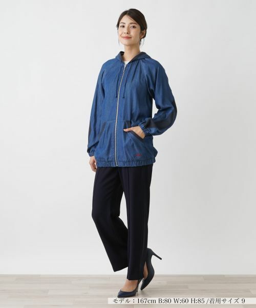 Leilian / レリアン カーディガン・ボレロ | 異素材ドッキングパーカー【MUSE BY ROCHAS Premiere】 | 詳細1