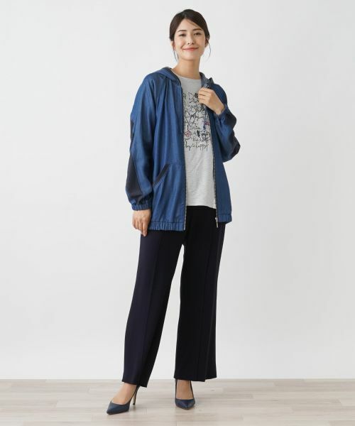 Leilian / レリアン カーディガン・ボレロ | 異素材ドッキングパーカー【MUSE BY ROCHAS Premiere】 | 詳細14