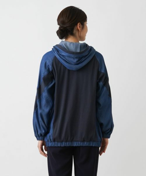 Leilian / レリアン カーディガン・ボレロ | 異素材ドッキングパーカー【MUSE BY ROCHAS Premiere】 | 詳細6