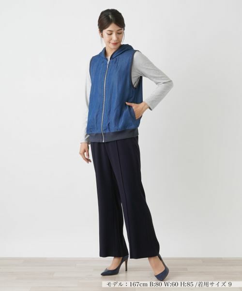 Leilian / レリアン テーラードジャケット | デニムベスト【MUSE BY ROCHAS Premiere】 | 詳細1