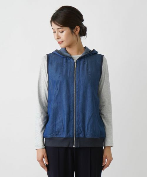 Leilian / レリアン テーラードジャケット | デニムベスト【MUSE BY ROCHAS Premiere】 | 詳細4