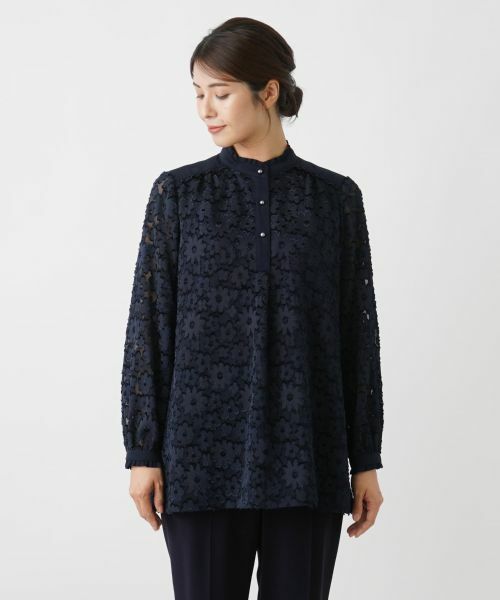 Leilian / レリアン シャツ・ブラウス | フラワーモチーフブラウス | 詳細4