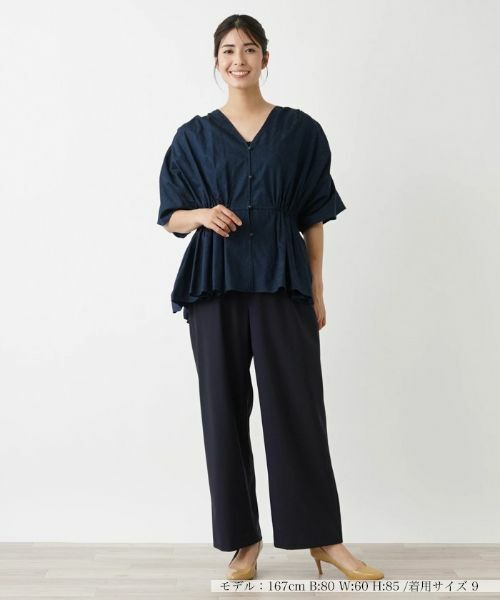 Leilian / レリアン シャツ・ブラウス | 洗えるVネック半袖ブラウス【Leilian WHITE LABEL】 | 詳細10