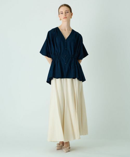 Leilian / レリアン シャツ・ブラウス | 洗えるVネック半袖ブラウス【Leilian WHITE LABEL】 | 詳細3