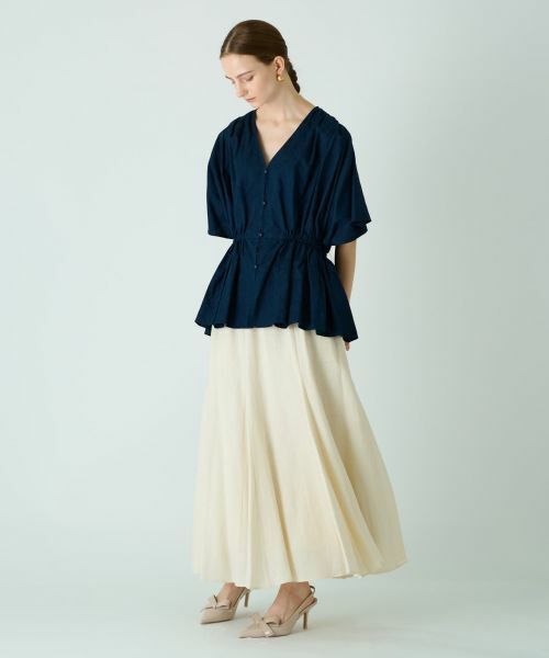 Leilian / レリアン シャツ・ブラウス | 洗えるVネック半袖ブラウス【Leilian WHITE LABEL】 | 詳細4