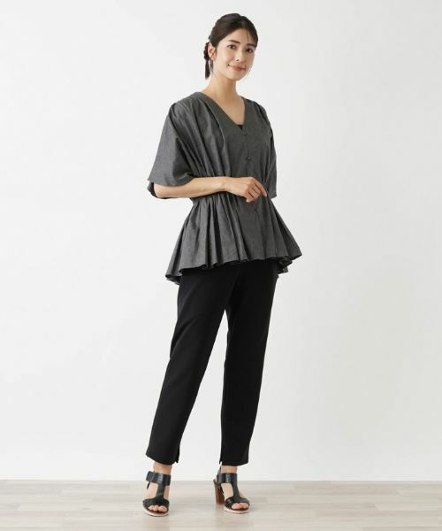 Leilian / レリアン シャツ・ブラウス | 洗えるVネック半袖ブラウス【Leilian WHITE LABEL】 | 詳細5