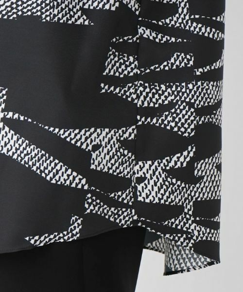 Leilian / レリアン シャツ・ブラウス | モノトーン総プリントブラウス | 詳細20