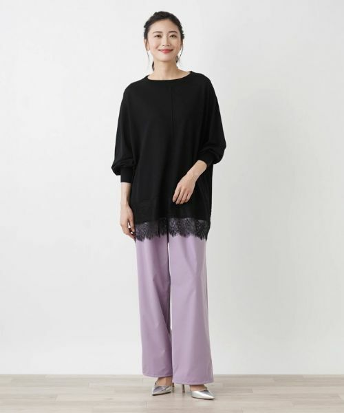 Leilian / レリアン ニット・セーター | チュニック丈ニットプルオーバー【Leilian WHITE LABEL】 | 詳細1