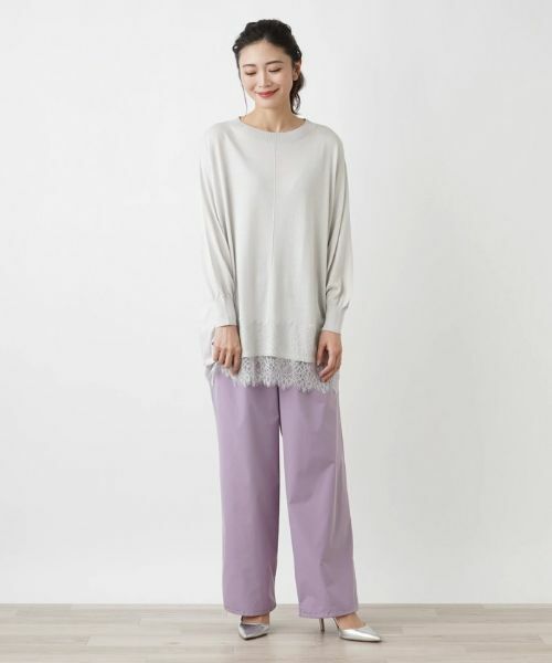 Leilian / レリアン ニット・セーター | チュニック丈ニットプルオーバー【Leilian WHITE LABEL】 | 詳細4