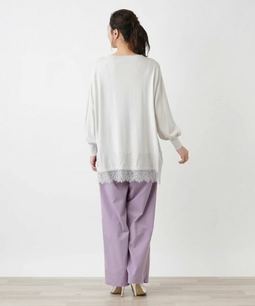 Leilian / レリアン ニット・セーター | チュニック丈ニットプルオーバー【Leilian WHITE LABEL】 | 詳細6