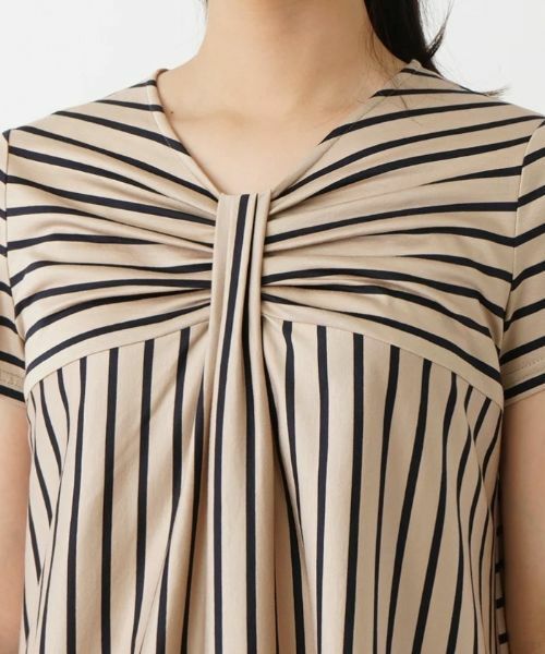 Leilian / レリアン カットソー | 半袖ストライプカットソー【Leilian WHITE LABEL】 | 詳細10