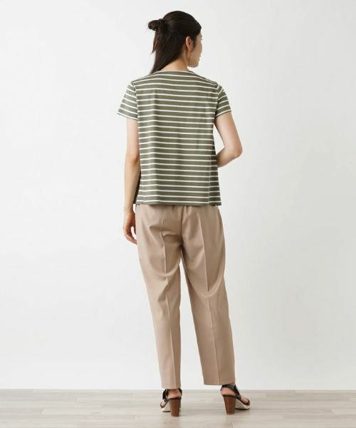 Leilian / レリアン カットソー | 半袖ストライプカットソー【Leilian WHITE LABEL】 | 詳細3