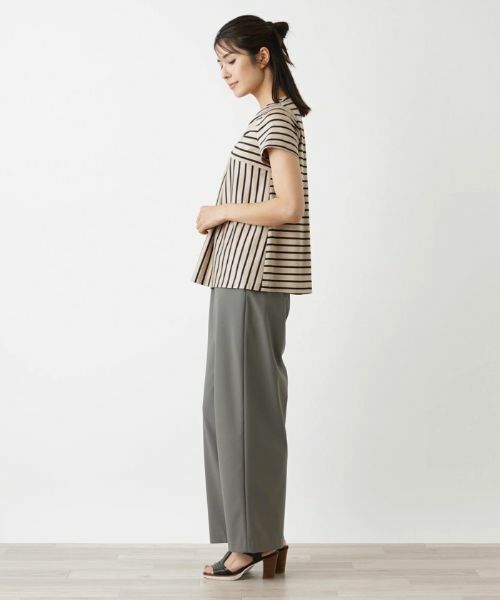 Leilian / レリアン カットソー | 半袖ストライプカットソー【Leilian WHITE LABEL】 | 詳細5